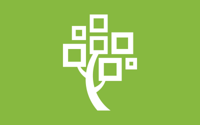 FamilySearch logo, tree with frames instead of branches