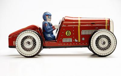Antique toy red car