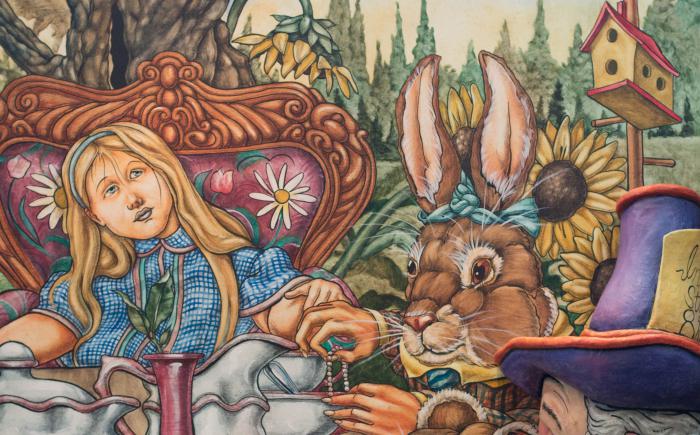 Alice in Wonderland | While chasing a strange white rabbit, Alice falls into a world of odd characters and exciting adventures. Based on the illustrations by John Tenniel in the book by Lewis Carroll. 