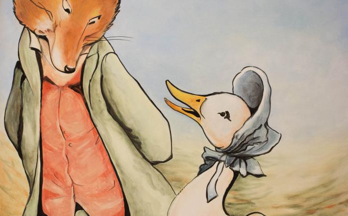The Tale of Jemima Puddle-Duck | In order to hatch her eggs, Jemima enlists the help of a gentleman who looks suspiciously like a fox. Based on the illustrations of author Beatrix Potter.  