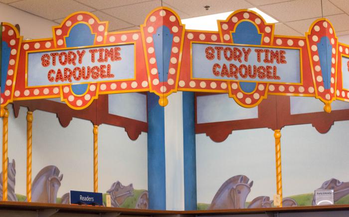 Take a spin on the Story Time Carousel!