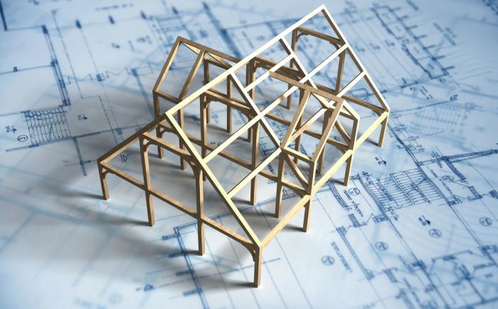 Blueprint design of architecture for building