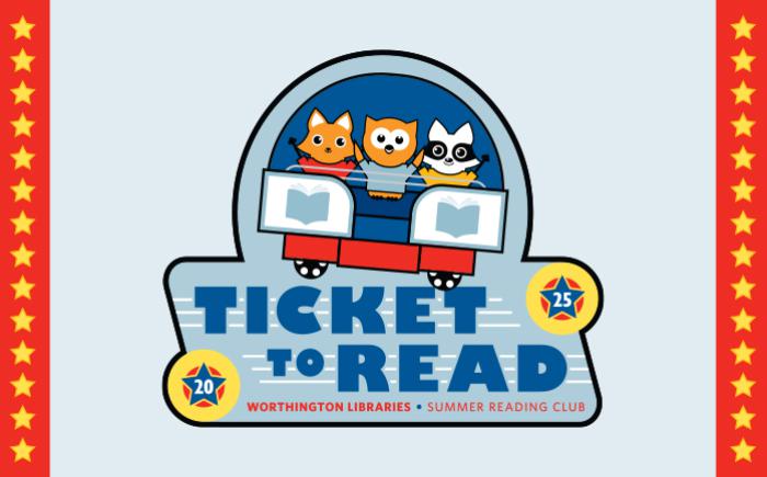 Ticket to Read logo for Summer Reading Club 2025