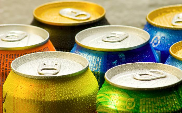 Cold soda cans