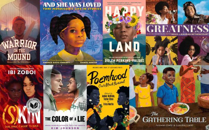 Collage of book covers featured on Black and African American heritage pics list