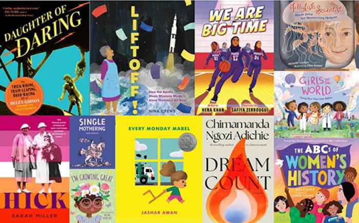 Book covers from Women's History Month picks list