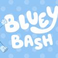 A dog next to the words BLUEY BASH
