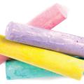 Pieces of brightly colored chalk