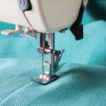 Sewing machine needle and fabric