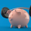 Piggybank supporting a barbell