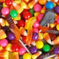 Brightly colored candy