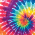Brightly colored tie dye spiral