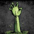 Hand breaking out from underground