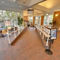 View of the ramp into the lobby at Old Worthington Library