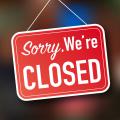 Sorry, we're closed sign