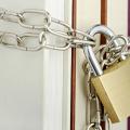 Chain secured by a padlock