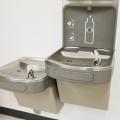 Drinking fountains with water bottle filler