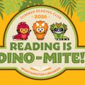 Reading is Dino-mite! logo for Summer Reading Club 2026