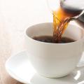 Coffee poured into a cup