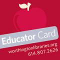 Red Educator Card with apple