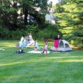Tents in Northwest Library backyard