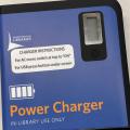 Power charger battery pack with library logo