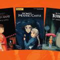 DVD covers of Spirited Away, Howl's Moving Castle, My Neighbor Totoro