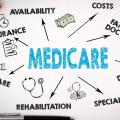 Medicare concept, chart with keywords and icons