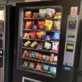 View of beverage and snack vending machines