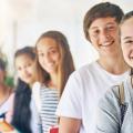 Young adults standing together