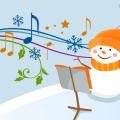 Snowman singing concept