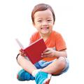 Preschool boy holding a book