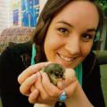Headshot of Lauren G with a baby chick