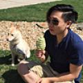 Tin C with his dog