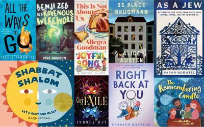 Collage of book covers on theme of Jewish American heritage