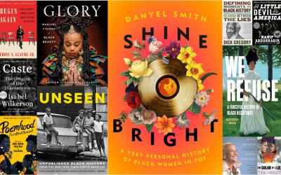 Collage of book covers on theme of Black and African-American heritage