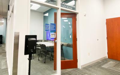 Blacklick Creek Study Room with door open