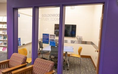 View inside the Goldenrod Study Room