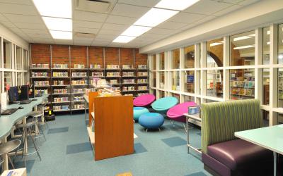 View into the Tween Room at Old Worthington Library