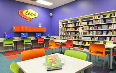 View of teen area at Worthington Park Library