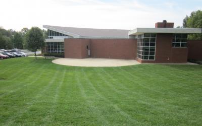 View of the backyard at Northwest Library