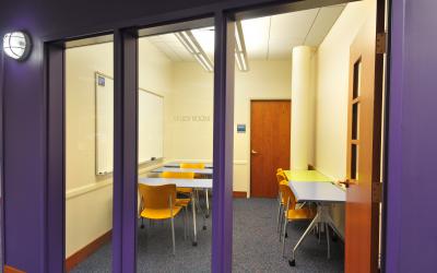 View of study room at Northwest Library