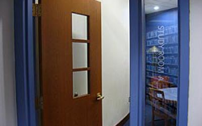 View of study room at Northwest Library