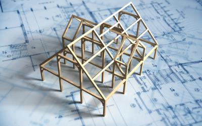 Blueprint design of architecture for building