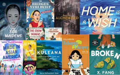 Collage of Asian American, Native Hawaiian, Pacific Islander heritage book covers