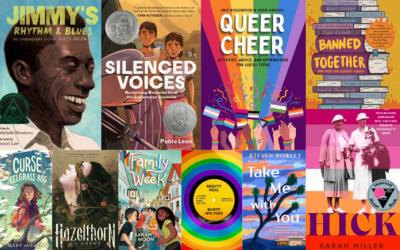 Collage of LGBTQIA+ book covers