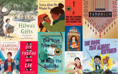 Collage of Arab American heritage book covers