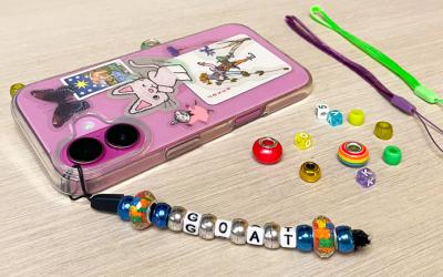 Smartphone and decorative beads