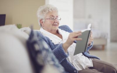 Woman enjoying a good book