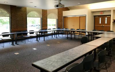 View inside of a library meeting room